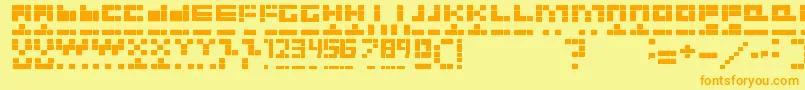 NEW Font – Orange Fonts on Yellow Background