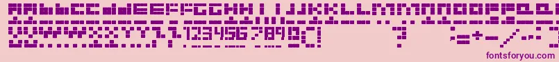 NEW Font – Purple Fonts on Pink Background