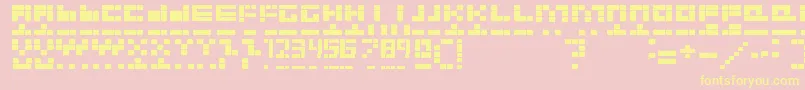 NEW Font – Yellow Fonts on Pink Background