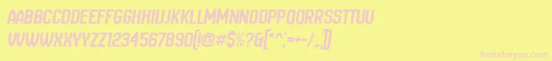 フォントNewAmsterdam Italic – ピンクのフォント、黄色の背景