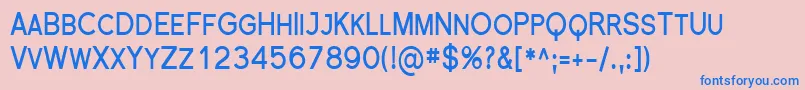 Florsn26 Font – Blue Fonts on Pink Background