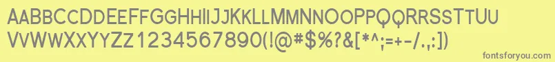 Florsn26 Font – Gray Fonts on Yellow Background