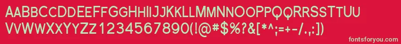 Florsn26 Font – Green Fonts on Red Background