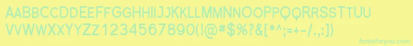 Więcej informacji o czcionce Florsn26 Czcionka Florsn26 – zielone czcionki na żółtym tle