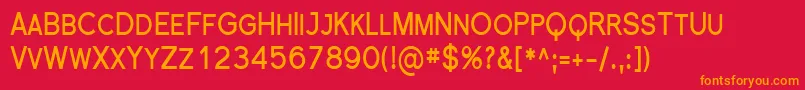 Florsn26 Font – Orange Fonts on Red Background
