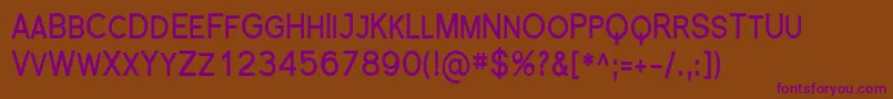 Florsn26 Font – Purple Fonts on Brown Background