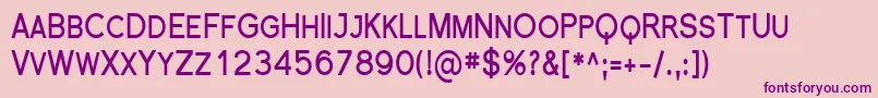 Florsn26-Schriftart – Violette Schriften auf rosa Hintergrund