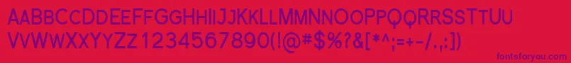 Florsn26 Font – Purple Fonts on Red Background