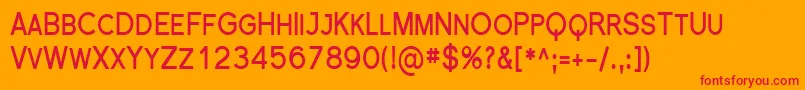 Florsn26 Font – Red Fonts on Orange Background