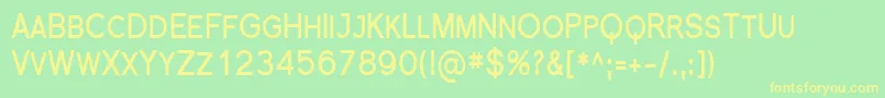 Florsn26 Font – Yellow Fonts on Green Background