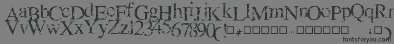 フォントNEWCRACK – 黒い文字の灰色の背景