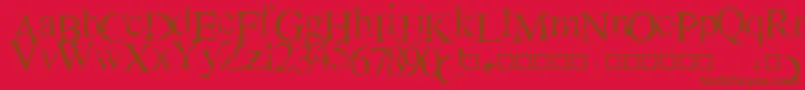 Czcionka NEWCRACK – brązowe czcionki na czerwonym tle