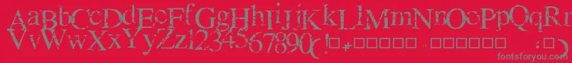 NEWCRACK Font – Gray Fonts on Red Background