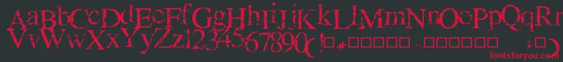 NEWCRACK Font – Red Fonts on Black Background
