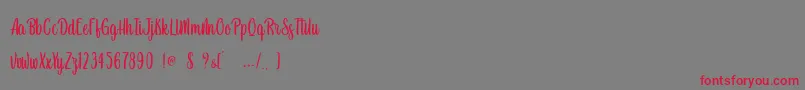 Newest Oldest   Personal Use Font – Red Fonts on Gray Background