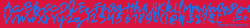 newfrench-fontti – siniset fontit punaisella taustalla
