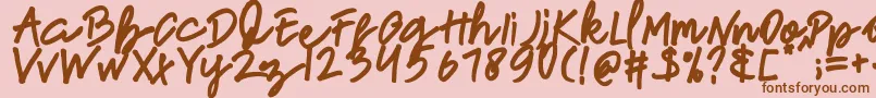 Шрифт newfrench – коричневые шрифты на розовом фоне