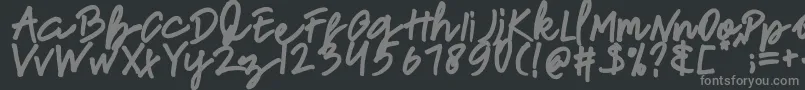 newfrench-fontti – harmaat kirjasimet mustalla taustalla
