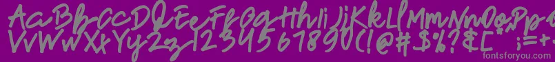 Fonte newfrench – fontes cinzas em um fundo violeta