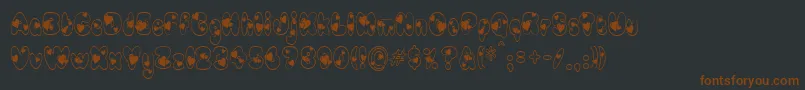 Newlywed-fontti – ruskeat fontit mustalla taustalla