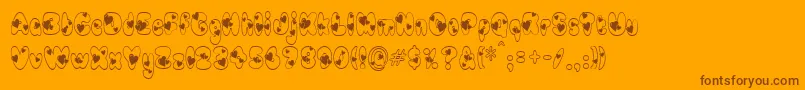 Newlywed Font – Brown Fonts on Orange Background