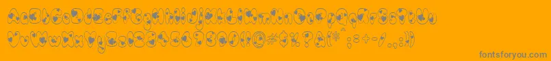 Newlywed-Schriftart – Graue Schriften auf orangefarbenem Hintergrund