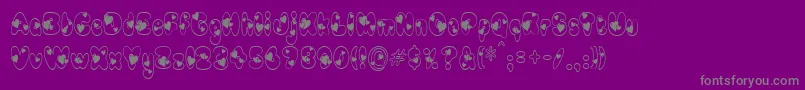 Newlywed Font – Gray Fonts on Purple Background