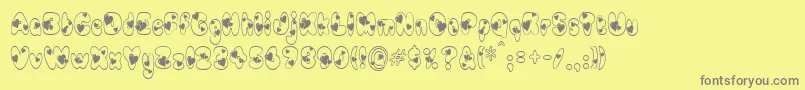 Newlywed Font – Gray Fonts on Yellow Background