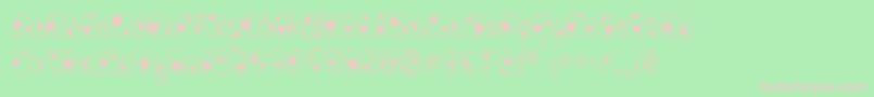 Newlywed Font – Pink Fonts on Green Background