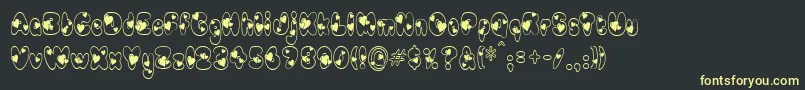 Newlywed Font – Yellow Fonts on Black Background