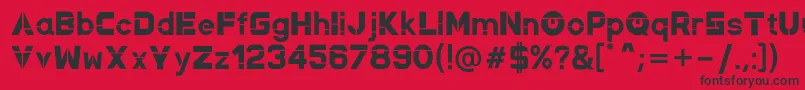 NewMagnetic Regular Font – Black Fonts on Red Background