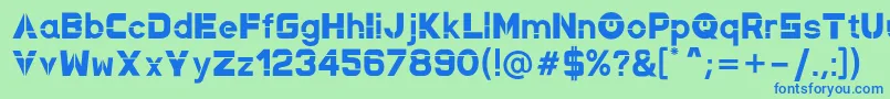NewMagnetic Regular Font – Blue Fonts on Green Background