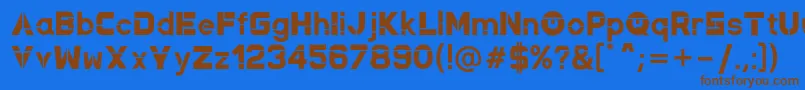 NewMagnetic Regular Font – Brown Fonts on Blue Background