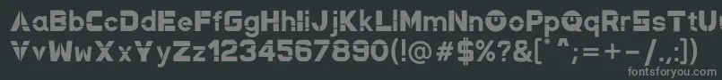 Шрифт NewMagnetic Regular – серые шрифты на чёрном фоне