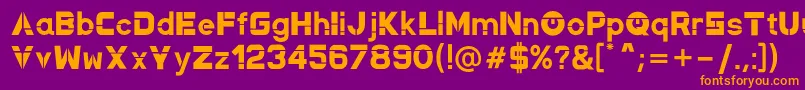 fuente NewMagnetic Regular – Fuentes Naranjas Sobre Fondo Morado