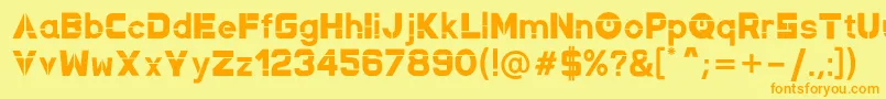 NewMagnetic Regular Font – Orange Fonts on Yellow Background