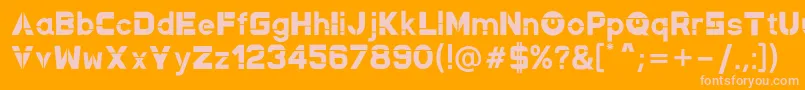 NewMagnetic Regular Font – Pink Fonts on Orange Background