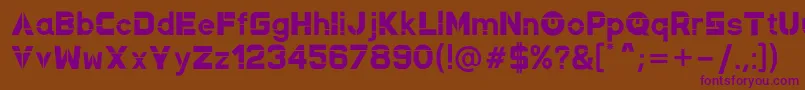 NewMagnetic Regular Font – Purple Fonts on Brown Background