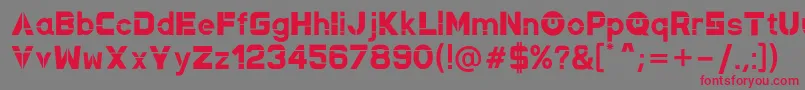 NewMagnetic Regular Font – Red Fonts on Gray Background