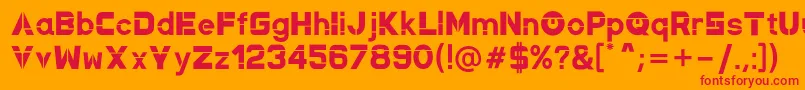 NewMagnetic Regular Font – Red Fonts on Orange Background
