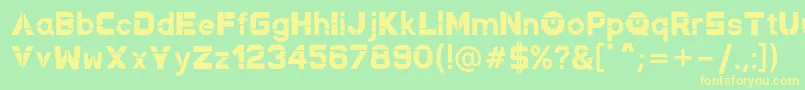 NewMagnetic Regular Font – Yellow Fonts on Green Background