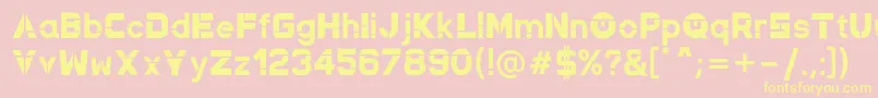 NewMagnetic Regular Font – Yellow Fonts on Pink Background