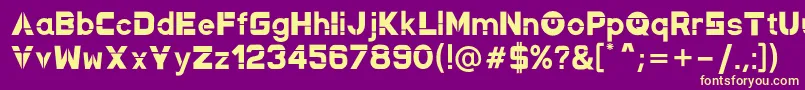 Czcionka NewMagnetic Regular – żółte czcionki na fioletowym tle