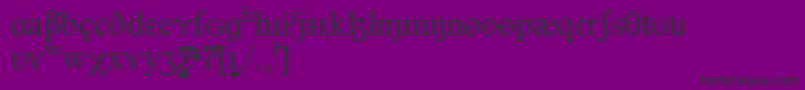 Czcionka NEWNEDR – czarne czcionki na fioletowym tle