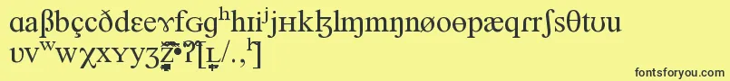 NEWNEDR Font – Black Fonts on Yellow Background