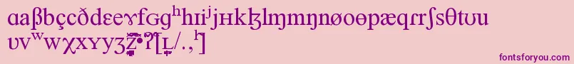 NEWNEDR Font – Purple Fonts on Pink Background