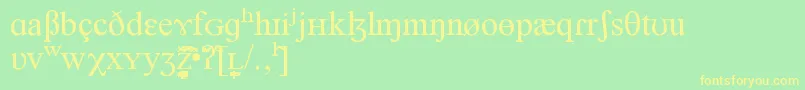 NEWNEDR Font – Yellow Fonts on Green Background