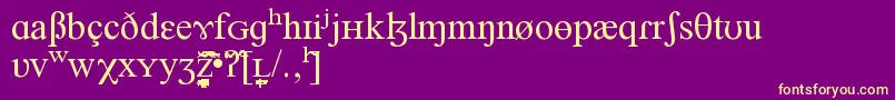 NEWNEDR Font – Yellow Fonts on Purple Background