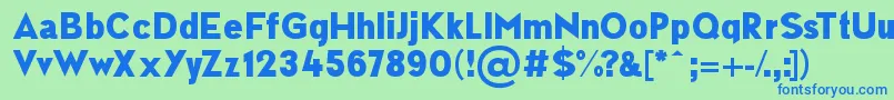 Więcej informacji o czcionce NEWSFLASH Czcionka NEWSFLASH – niebieskie czcionki na zielonym tle