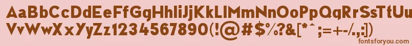 NEWSFLASH Font – Brown Fonts on Pink Background